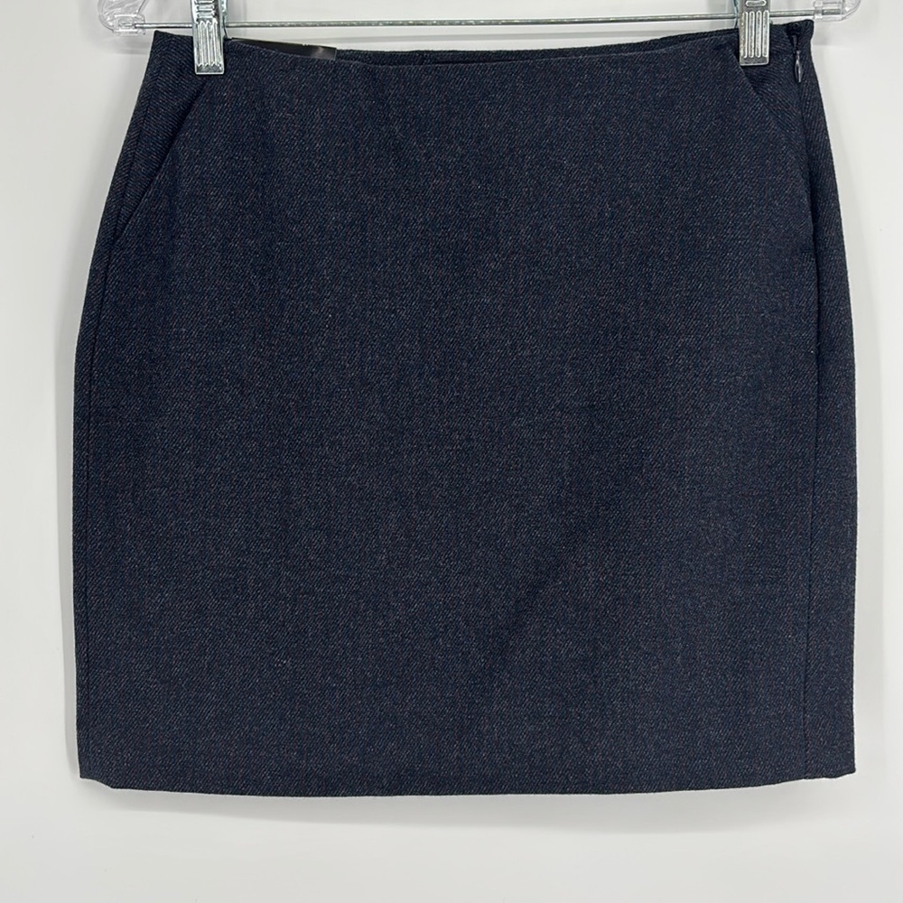 Banana Republic Factory Wool Blend Mini Skirt Women’s Size 2 Navy Blue NWT!